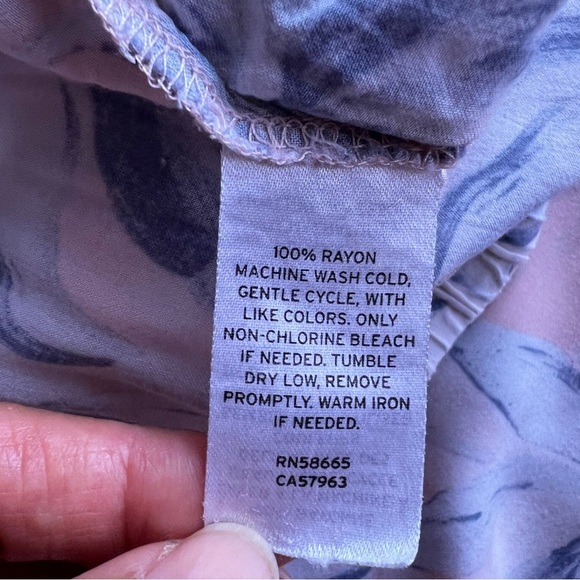 Wide Leg Palazzo Pants Pull On Snake Skin Print Floral M Pockets Elastic Tie - Picture 8 of 16